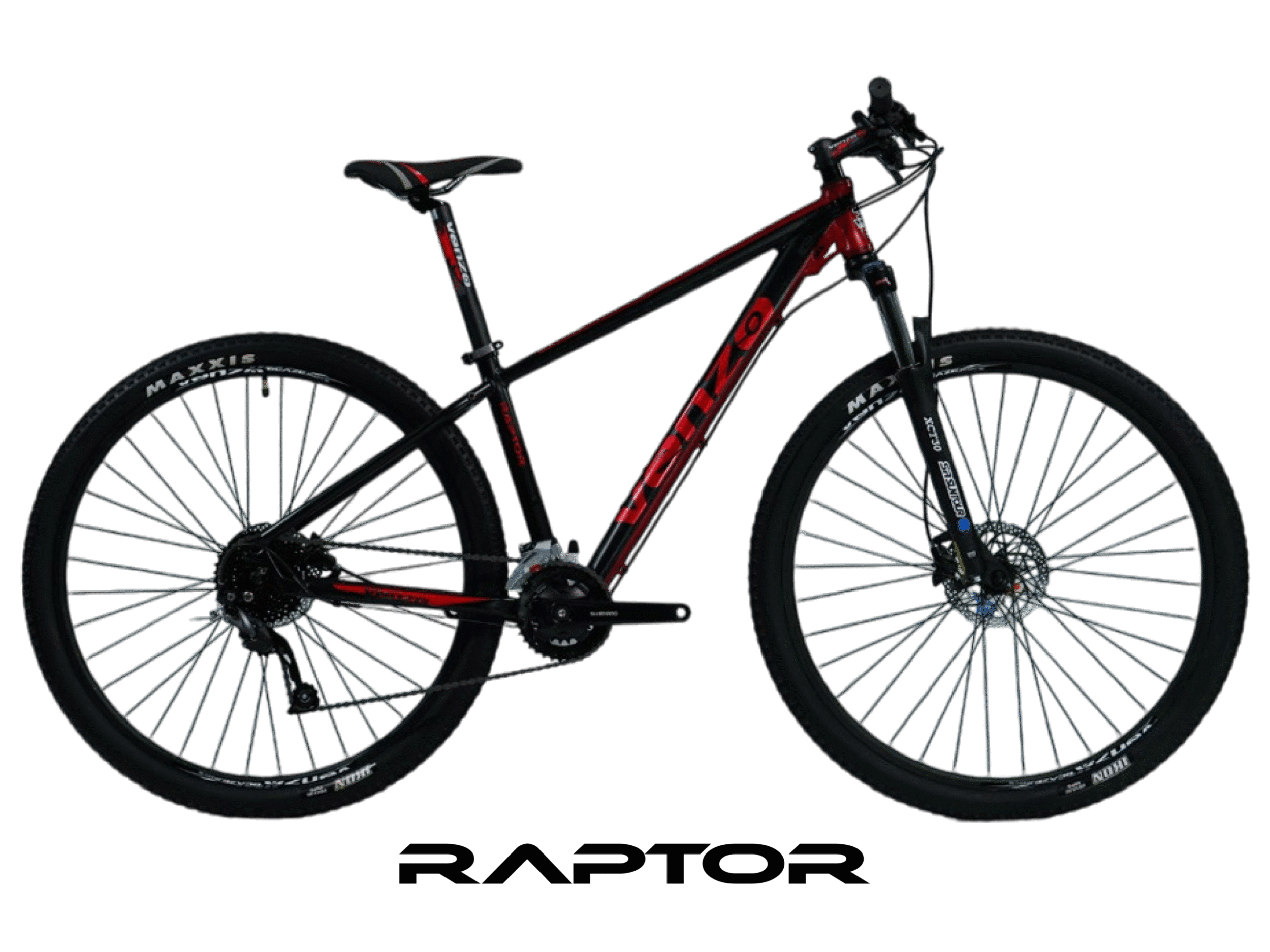 400002523-BICI-VZ-RAPTOR-2024-1.8-18-NEGRO-ROJO-01-01 BICICLETA VENZO RAPTOR 2025 RODADO 29 2x9 SHIMANO CUES FRENOS HIDRAULICOS