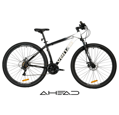 BICI-VENZO-AHEAD-2025-21-VEL-NEGRO-BLANCO BICICLETA VENZO AHEAD RODADO 29 NUEVA LINEA 2025 - 21 VELOCIDADES SHIMANO