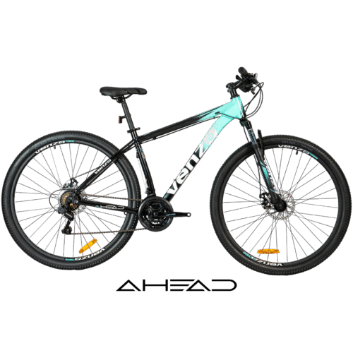 BICI-VENZO-AHEAD-2025-21-VEL-NEGRO-TEAL BICICLETA VENZO AHEAD RODADO 29 NUEVA LINEA 2025 - 21 VELOCIDADES SHIMANO