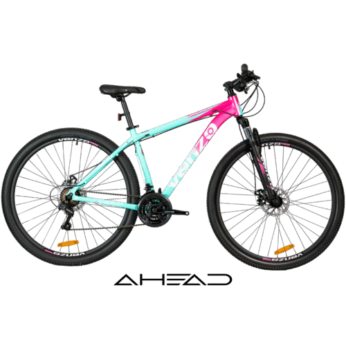 BICI-VENZO-AHEAD-2025-21-VEL-TEAL-ROSA BICICLETA VENZO AHEAD RODADO 29 NUEVA LINEA 2025 - 21 VELOCIDADES SHIMANO