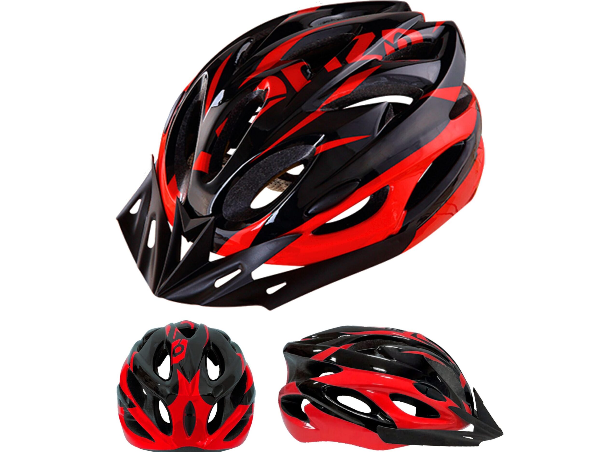 CASCO VENZO ROJO CASCO VENZO BICICLETA MTB RUTA CON VISERA Y REGULACIÓN