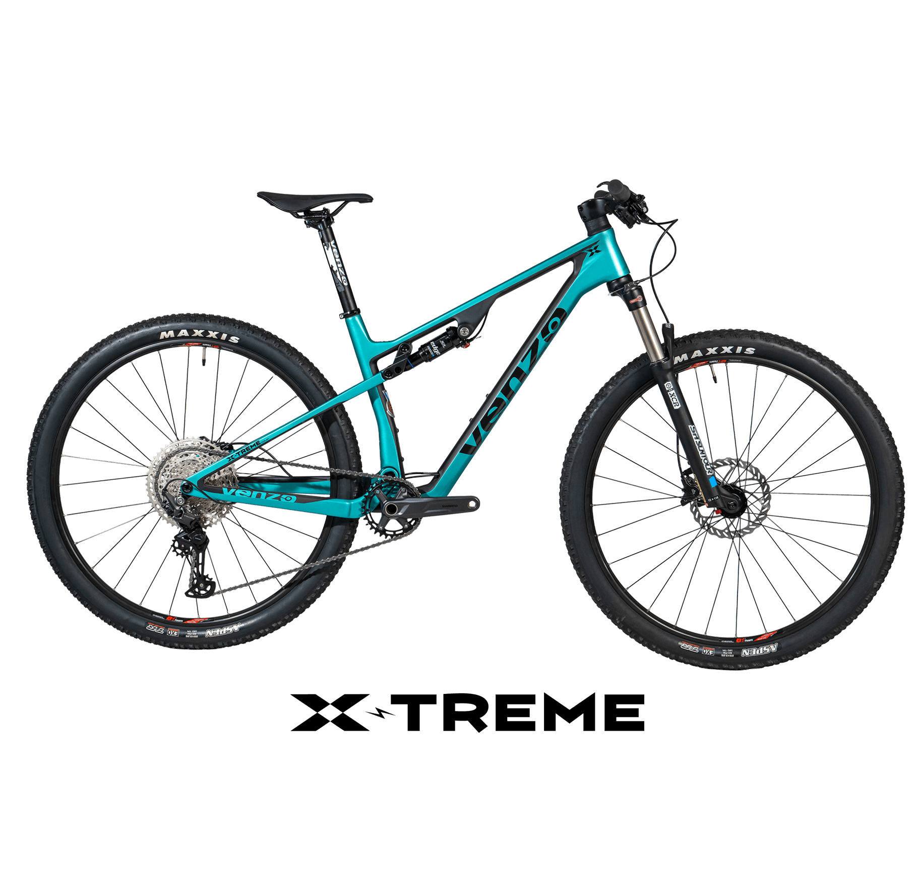 X-TREME-TEALNEGRA BICICLETA RODADO 29 VENZO X-TREME 1X12 VEL SHIMANO DEORE (CONSULTAR STOCK)